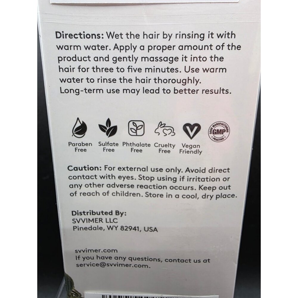 Svvimer Rice Water Shampoo Biotin Infused Citrus Reticulata 10 Fl Oz - Picture 4 of 9